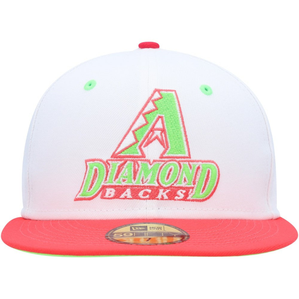 Arizona Diamondbacks New Era 1998 Inaugural Season Strawberry Lolli 59FIFTY Fitted Hat - White/Coral Hats
