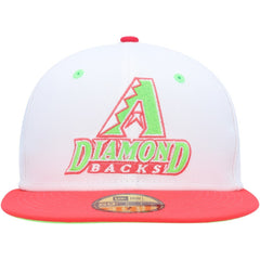 Arizona Diamondbacks New Era 1998 Inaugural Season Strawberry Lolli 59FIFTY Fitted Hat - White/Coral Hats