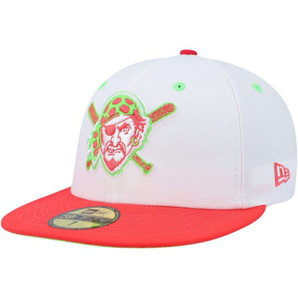 Pittsburgh Pirates New Era Three Rivers Stadium 30th Anniversary Strawberry Lolli 59FIFTY Fitted Hat - White/Coral Hats