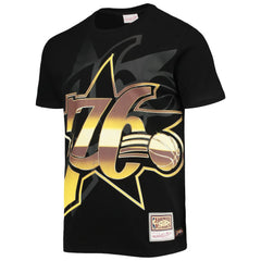 Philadelphia 76ers Big & Tall Hardwood Classics Big Face 4.0 T-Shirt Black