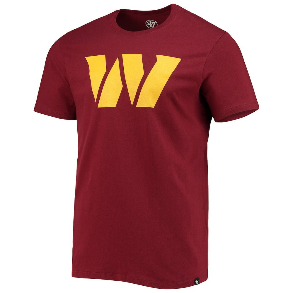 Washington Commanders '47 Logo Imprint Super Rival T-Shirt Burgundy