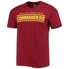Washington Commanders '47 Wordmark Imprint Super Rival T-Shirt Burgundy