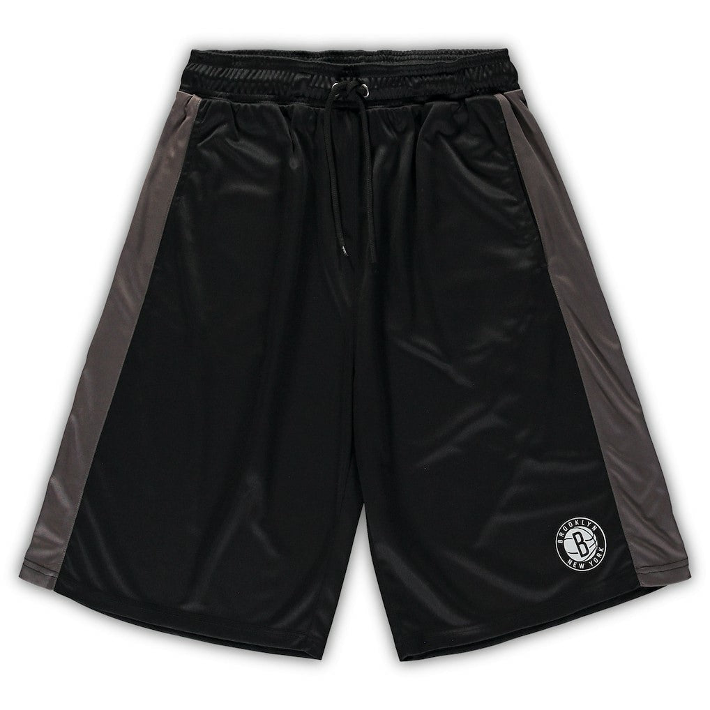 Brooklyn Nets Big & Tall Performance Shorts Black/Charcoal