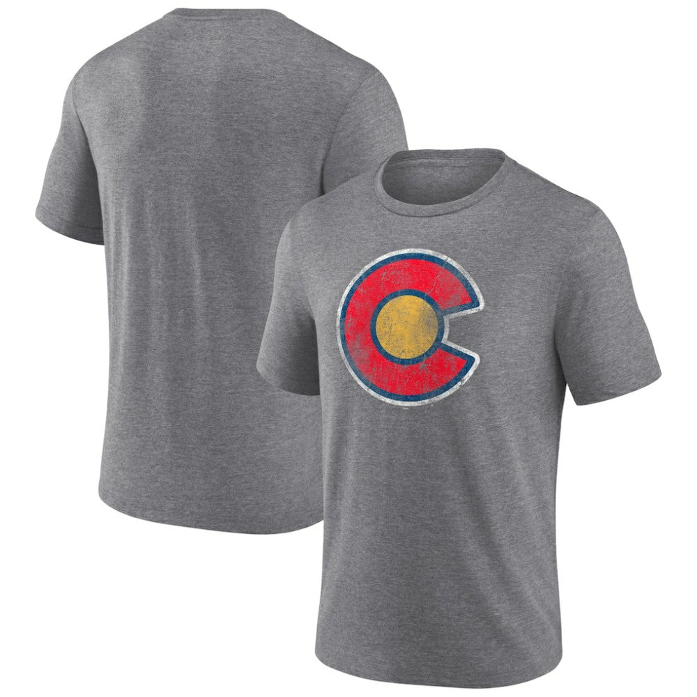 NHL Colorado Avalanche Wraparound Tri-Blend T-Shirt - Heather Gray
