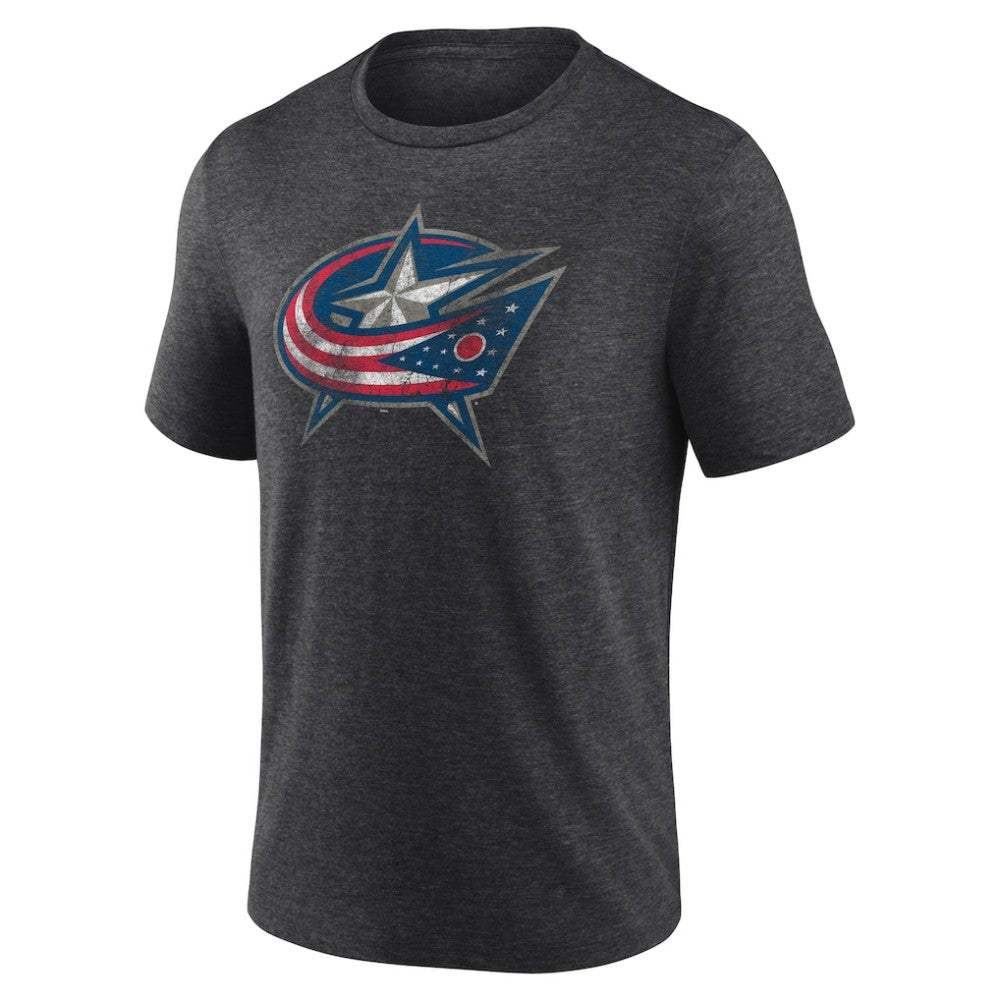 NHL Columbus Blue Jackets Wraparound Tri-Blend T-Shirt - Charcoal