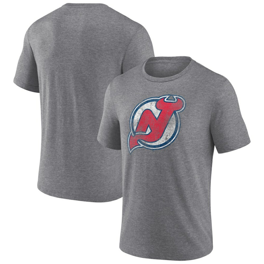 NHL New Jersey Devils Wraparound Tri-Blend T-Shirt - Heather Gray