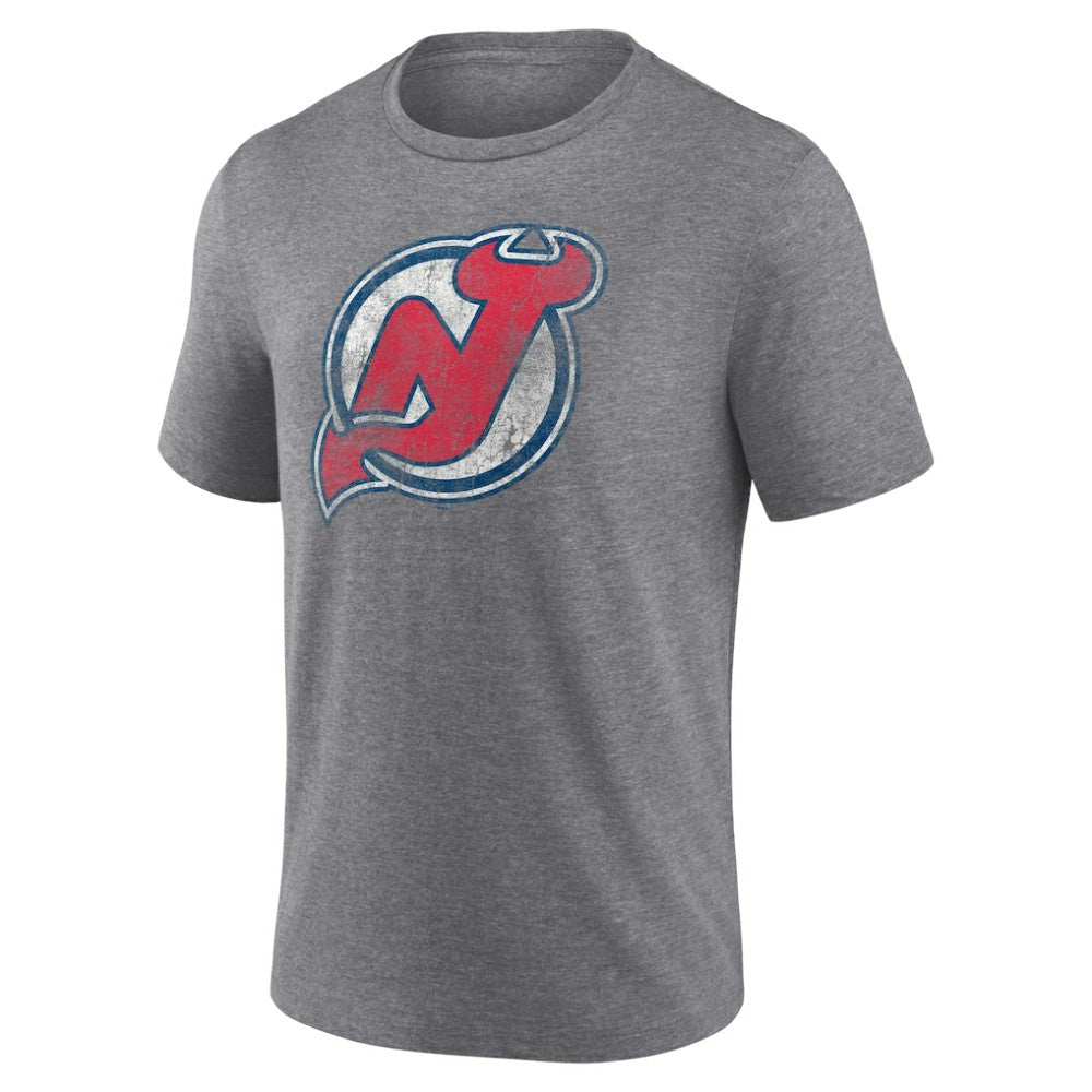 NHL New Jersey Devils Wraparound Tri-Blend T-Shirt - Heather Gray