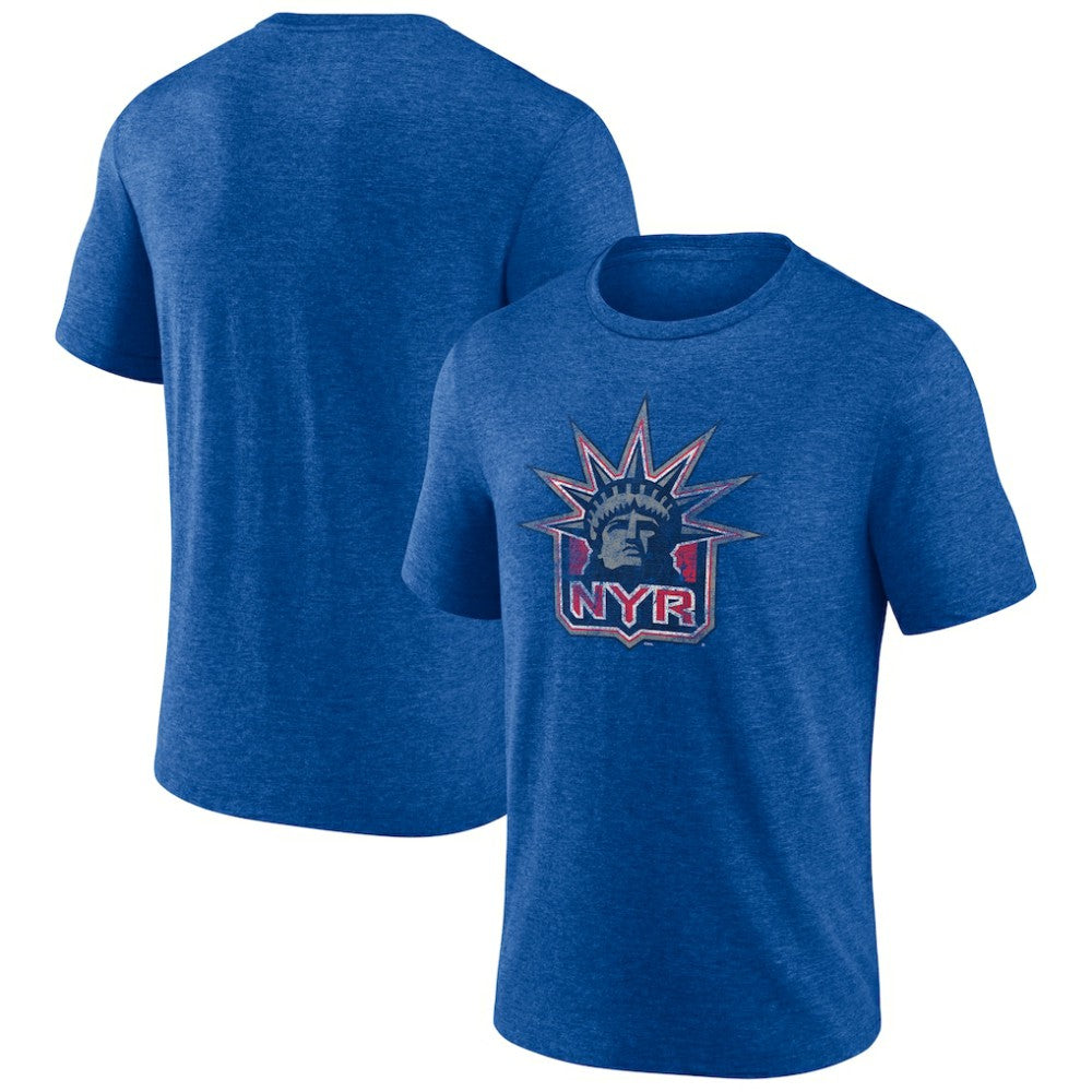 NHL New York Rangers Wraparound Tri-Blend T-Shirt - Blue