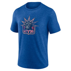 NHL New York Rangers Wraparound Tri-Blend T-Shirt - Blue