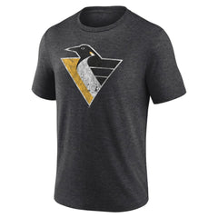 NHL Pittsburgh Penguins Wraparound Tri-Blend T-Shirt - Charcoal