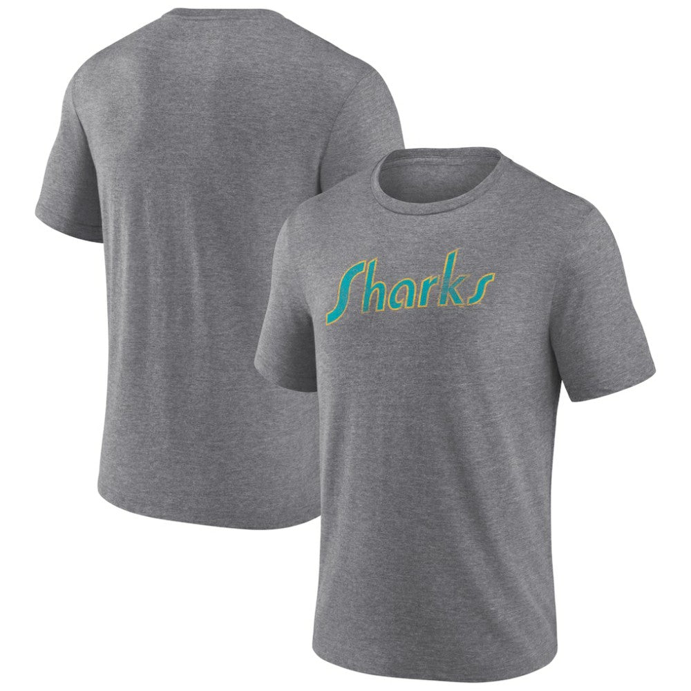 NHL San Jose Sharks Wraparound Tri-Blend T-Shirt - Heather Gray