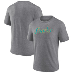 NHL San Jose Sharks Wraparound Tri-Blend T-Shirt - Heather Gray