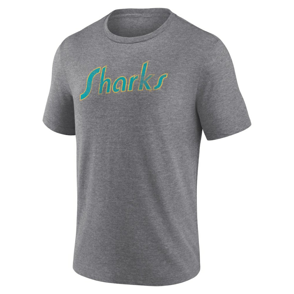 NHL San Jose Sharks Wraparound Tri-Blend T-Shirt - Heather Gray