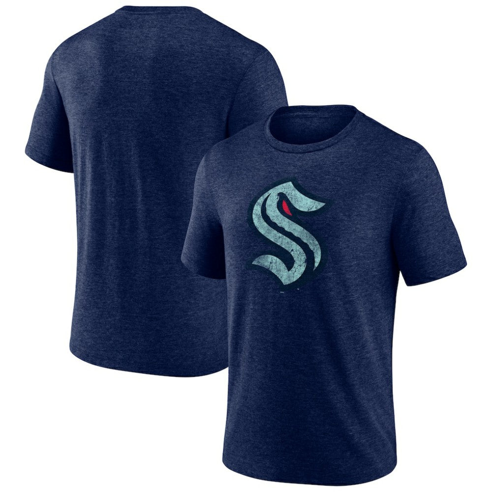 NHL Seattle Kraken Wraparound Tri-Blend T-Shirt - Deep Sea Blue