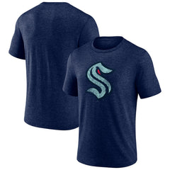 NHL Seattle Kraken Wraparound Tri-Blend T-Shirt - Deep Sea Blue