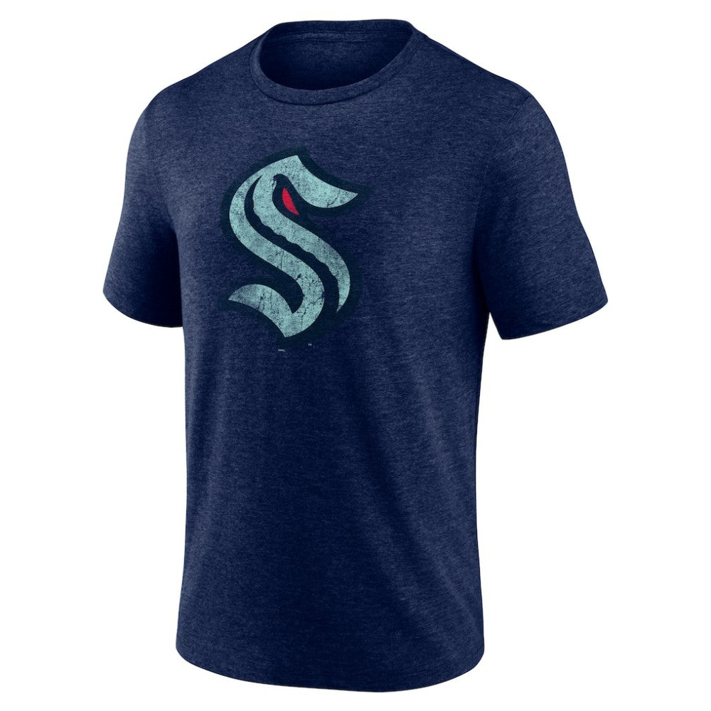 NHL Seattle Kraken Wraparound Tri-Blend T-Shirt - Deep Sea Blue