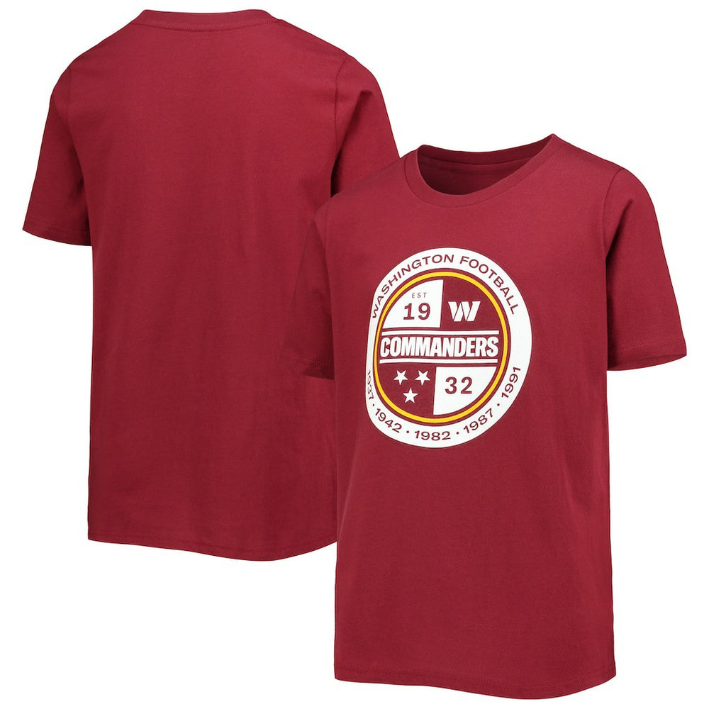 Washington Commanders Youth Secondary Logo T-Shirt Burgundy