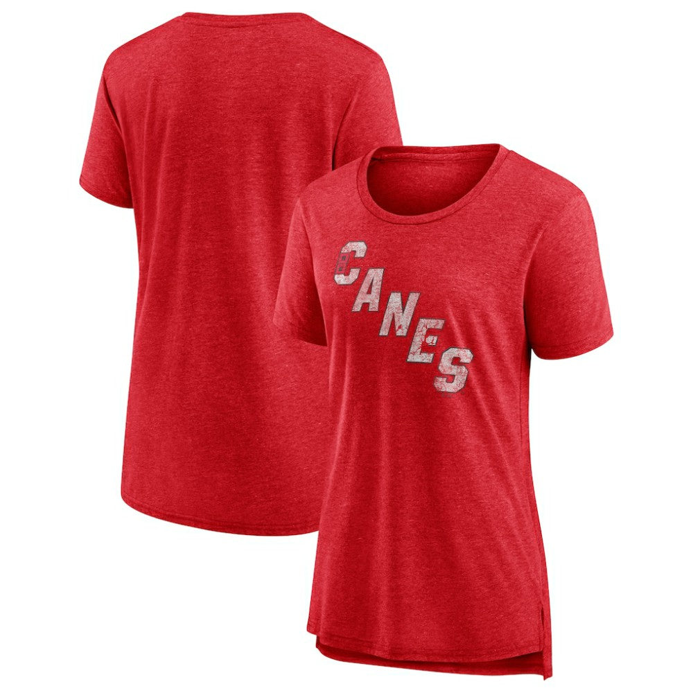 NHL Carolina Hurricanes Women's Slow Whistle Tri-Blend T-Shirt - Red