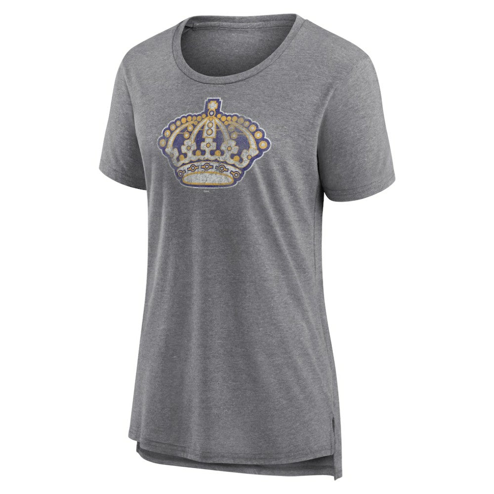 NHL Los Angeles Kings Women's Slow Whistle Tri-Blend T-Shirt - Gray
