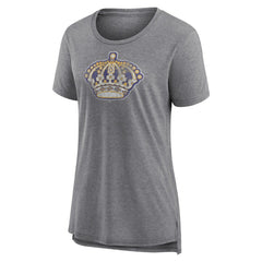 NHL Los Angeles Kings Women's Slow Whistle Tri-Blend T-Shirt - Gray