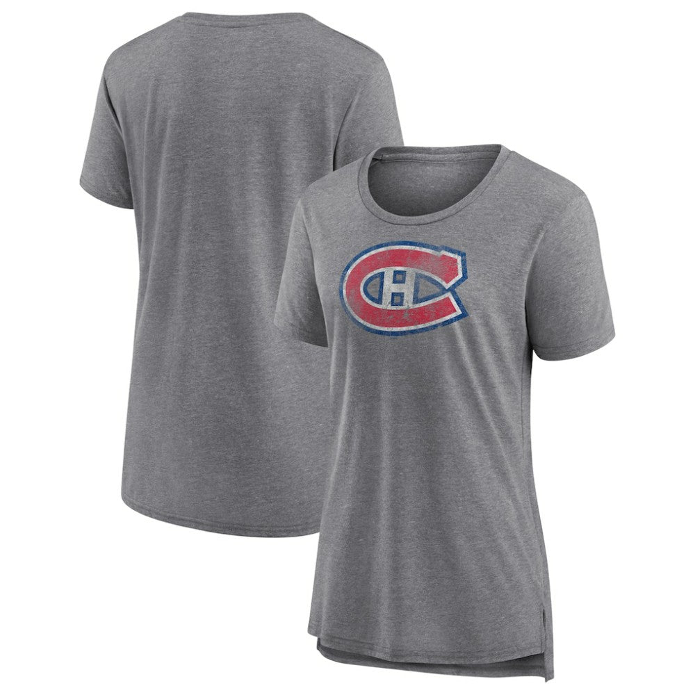 NHL Montreal Canadiens Women's Slow Whistle Tri-Blend T-Shirt - Gray