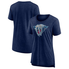 NHL Nashville Predators Women's Slow Whistle Tri-Blend T-Shirt - Navy