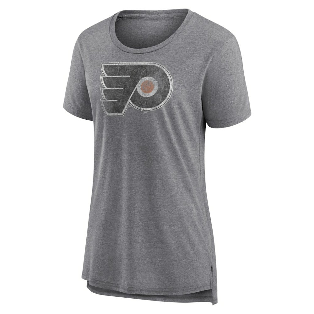 NHL Philadelphia Flyers Women's Slow Whistle Tri-Blend T-Shirt - Gray