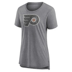 NHL Philadelphia Flyers Women's Slow Whistle Tri-Blend T-Shirt - Gray