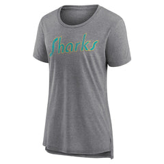 NHL San Jose Sharks Women's Slow Whistle Tri-Blend T-Shirt - Gray