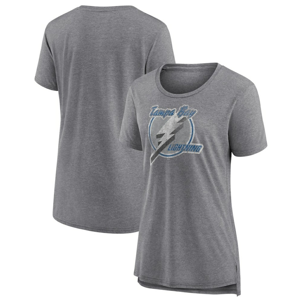 NHL Tampa Bay Lightning Women's Slow Whistle Tri-Blend T-Shirt - Gray
