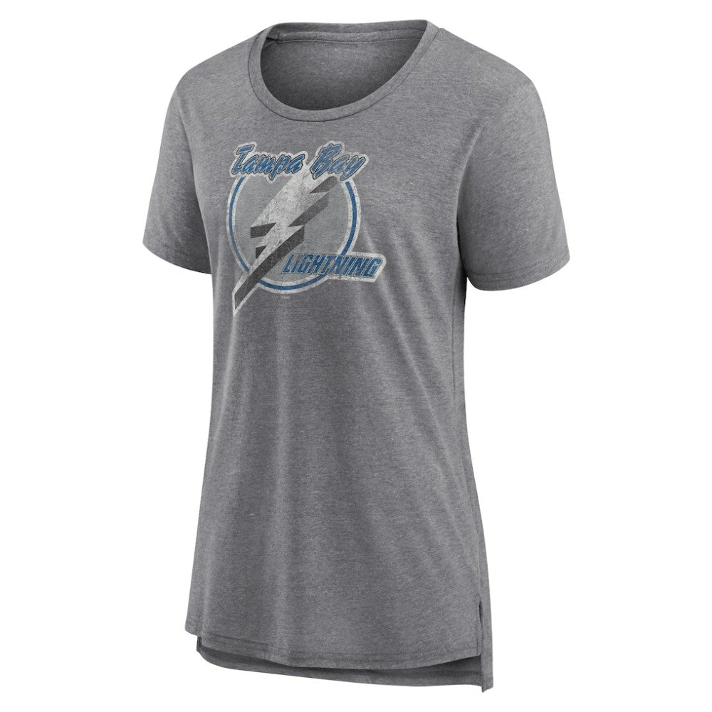 NHL Tampa Bay Lightning Women's Slow Whistle Tri-Blend T-Shirt - Gray