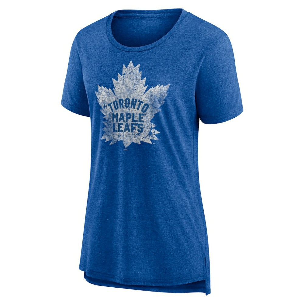 NHL Toronto Maple Leafs Women's Slow Whistle Tri-Blend T-Shirt - Blue