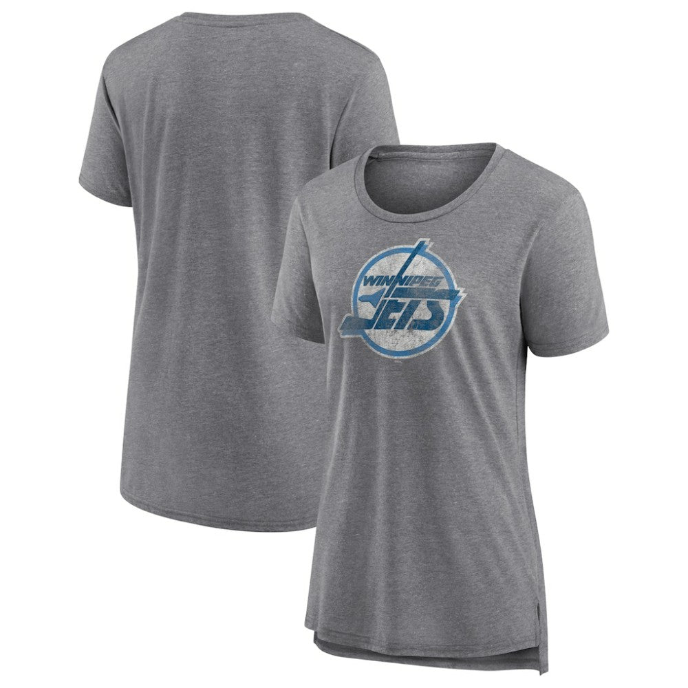 NHL Winnipeg Jets Women's Slow Whistle Tri-Blend T-Shirt - Gray