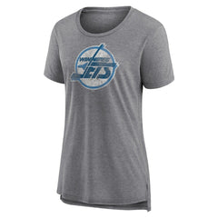 NHL Winnipeg Jets Women's Slow Whistle Tri-Blend T-Shirt - Gray
