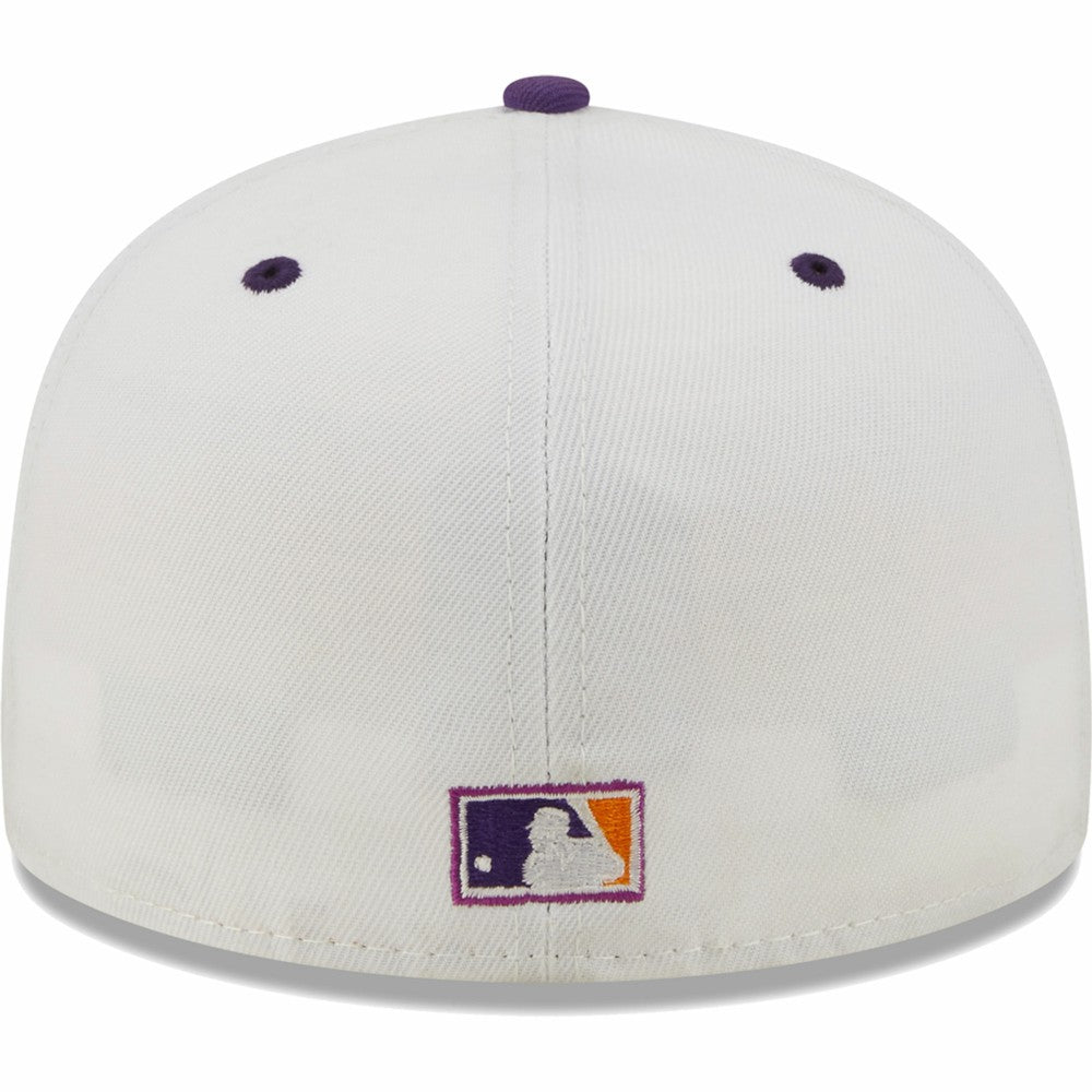 Los Angeles Dodgers New Era 40th Anniversary at Dodger Stadium Grape Lolli 59FIFTY Fitted Hat - White/Purple Hats