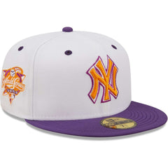 New York Yankees New Era 2000 World Series Grape Lolli 59FIFTY Fitted Hat - White/Purple Hats