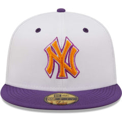 New York Yankees New Era 2000 World Series Grape Lolli 59FIFTY Fitted Hat - White/Purple Hats