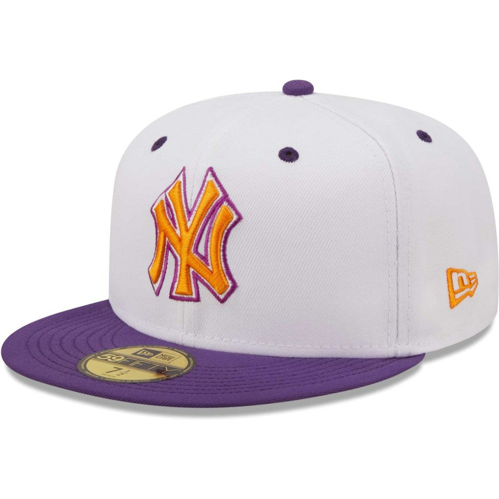 New York Yankees New Era 2000 World Series Grape Lolli 59FIFTY Fitted Hat - White/Purple Hats