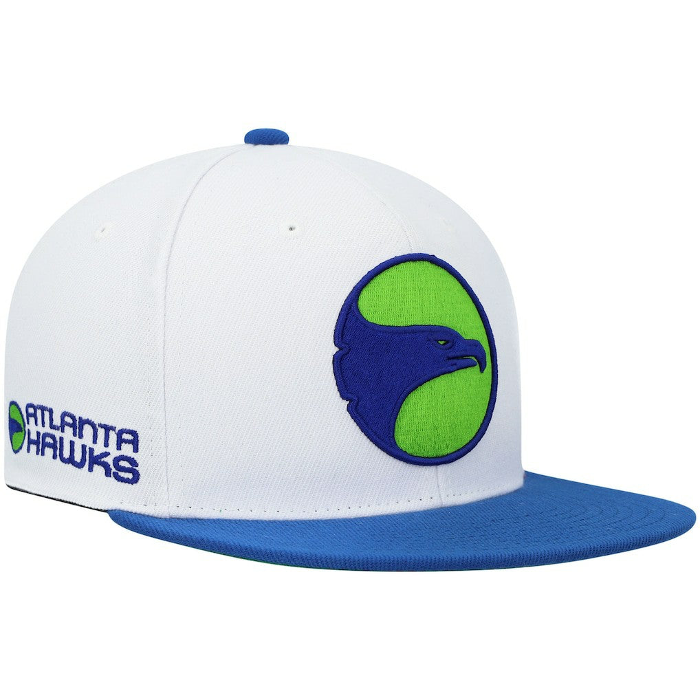 Atlanta Hawks Hardwood Classics Snapback Hat White/Royal