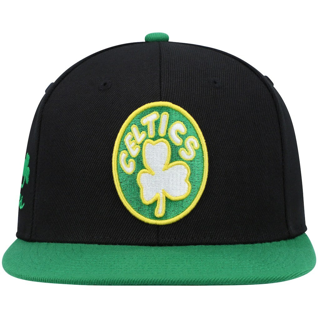 Boston Celtics Hardwood Classics Snapback Hat Black/Kelly Green