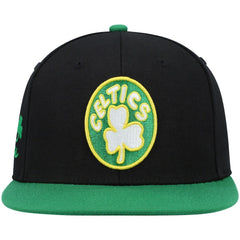 Boston Celtics Hardwood Classics Snapback Hat Black/Kelly Green