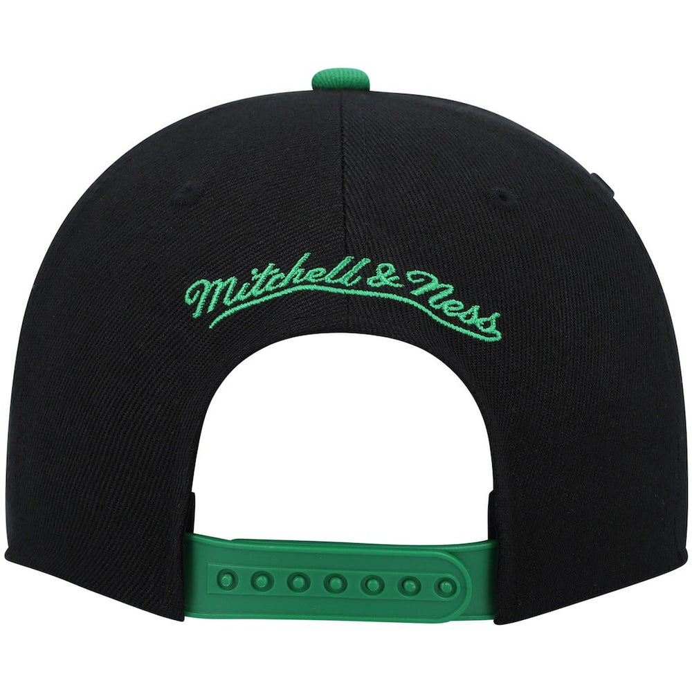 Boston Celtics Hardwood Classics Snapback Hat Black/Kelly Green