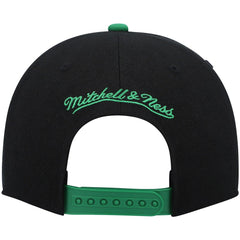 Boston Celtics Hardwood Classics Snapback Hat Black/Kelly Green
