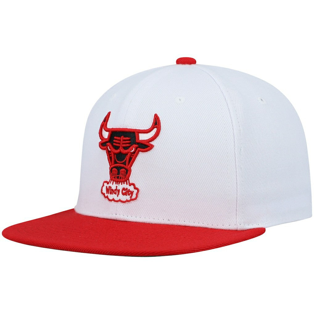 Chicago Bulls Hardwood Classics Snapback Hat White/Red