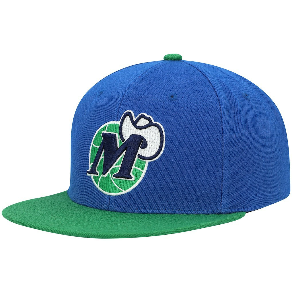 Dallas Mavericks Hardwood Classics Snapback Hat Blue/Green