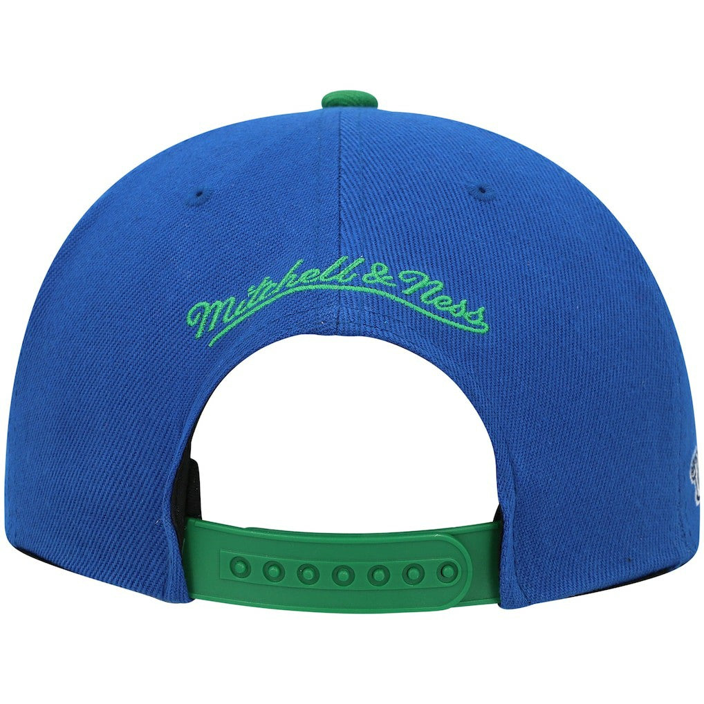 Dallas Mavericks Hardwood Classics Snapback Hat Blue/Green