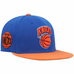New York Knicks Hardwood Classics Snapback Hat Blue/Orange