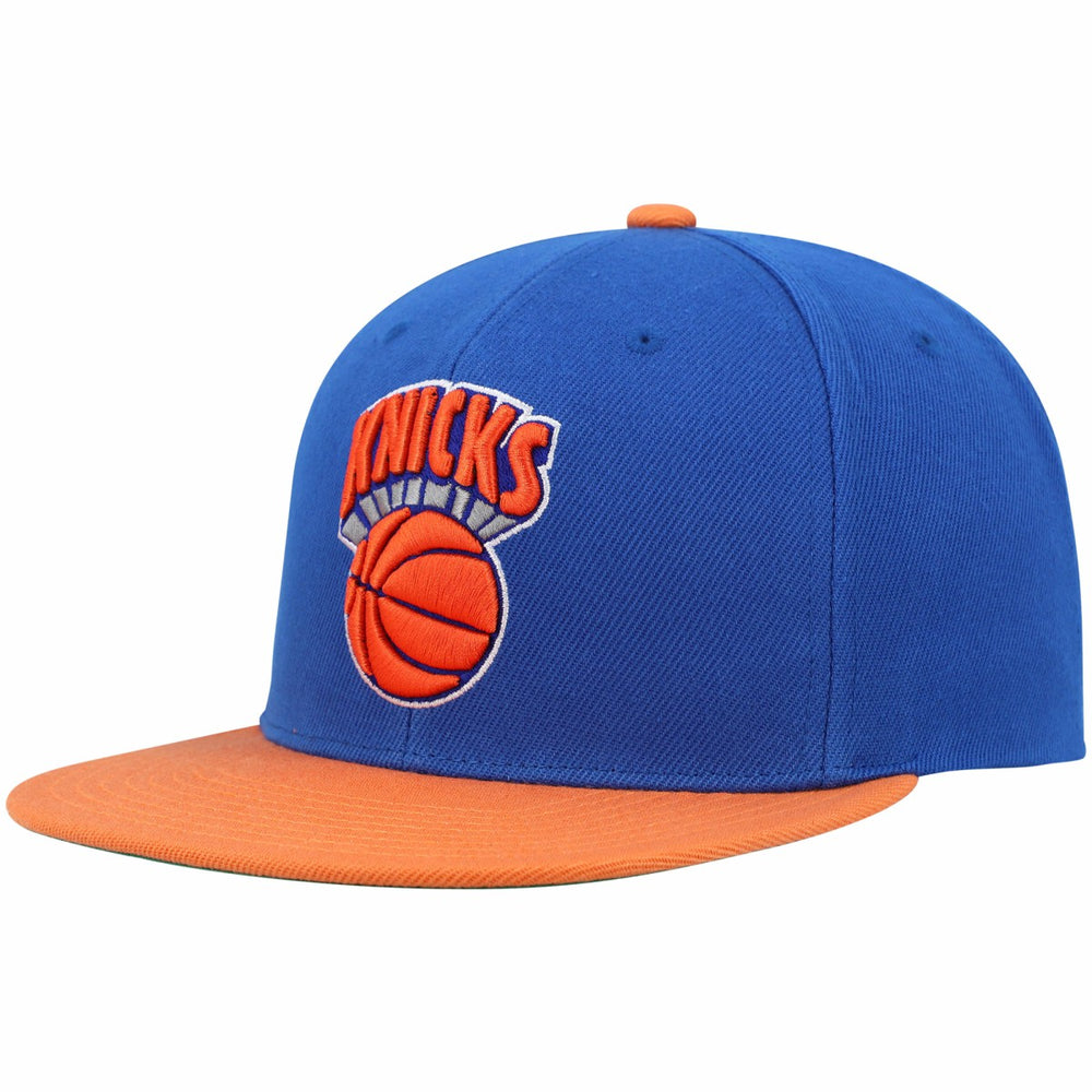 New York Knicks Hardwood Classics Snapback Hat Blue/Orange