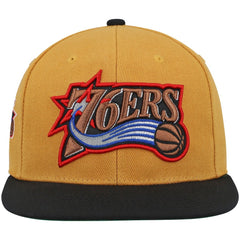 Philadelphia 76ers Hardwood Classics Snapback Hat Gold/Black