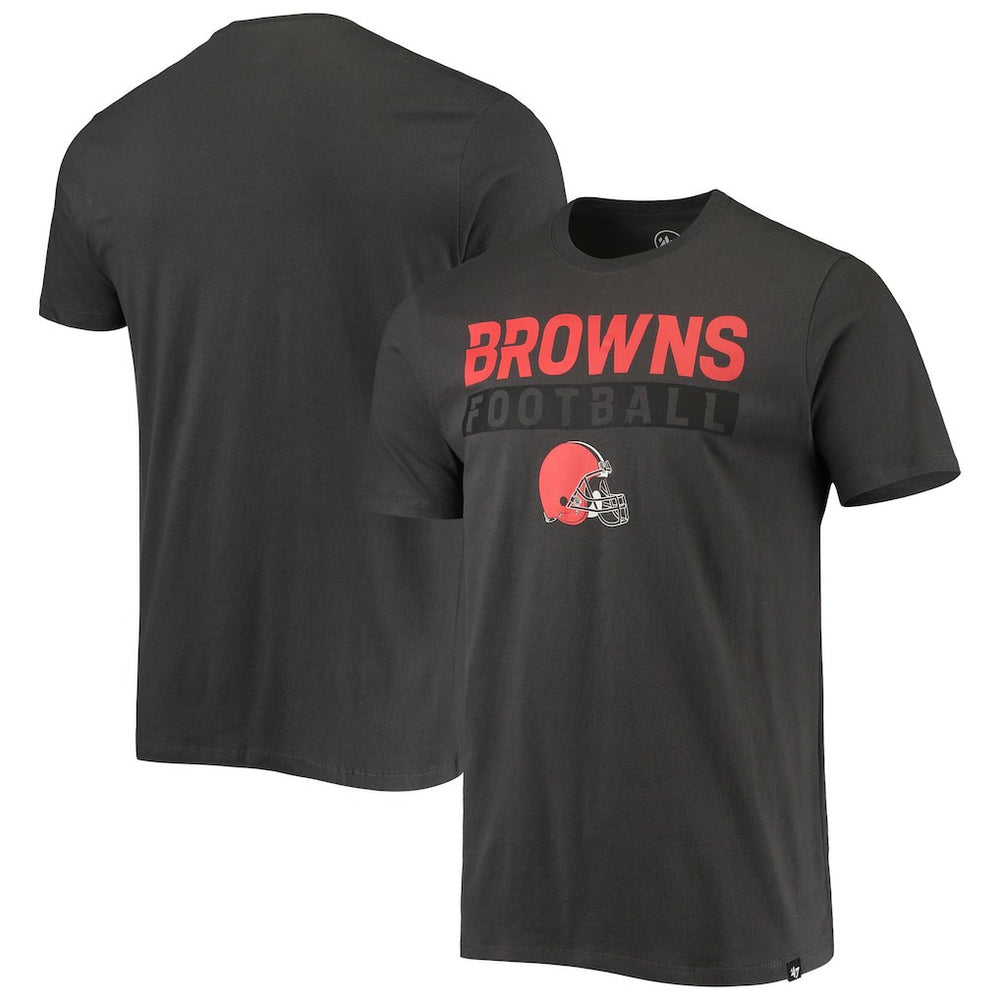 Cleveland Browns '47 Dark Ops Super Rival T-Shirt Charcoal